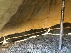 US Military Tent M-1950 5 MAN WITH LINER, ROPES AND CENTER POLE, REPAIRABLE