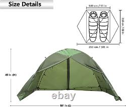 Ultralight 2 Person Tent Rainfly Waterproof 4 Season Tent Flysheet for 2 Man Ten