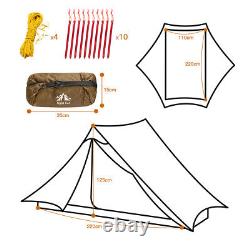 Ultralight Camping Tent 2 Men Waterproof 4 Season Outdoor Hiking Travel Tents US