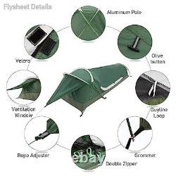 Ultralight Single Person Bivy Tent for Camp Waterproof 1 Man Tent for Green