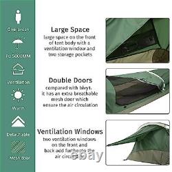 Ultralight Single Person Bivy Tent for Camp Waterproof 1 Man Tent for Green