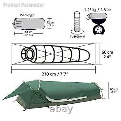 Ultralight Single Person Bivy Tent for Camp Waterproof 1 Man Tent for Green