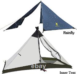 Ultralight Tent 1 Person 4 Season Single Man Backpacking Tent Waterproof Backpac