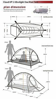 Ultralight Tent Camp Equipment Nylon Upgrade 2 Man Travel Winter Camping Tent