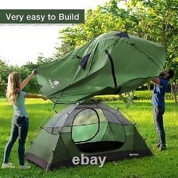 V VONTOX Tent, Camping Tent 2-3 Man, Backpacking Lightweight, Dark Green