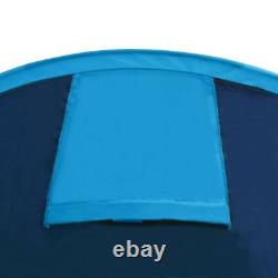 VidaXL Camping Tent 4 Persons Navy Blue/Light Blue