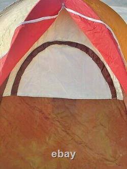 Vintage 1970s Montgomery Ward Western Field 3 Man Dome Camping Pack Tent With Fly