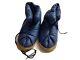 Vintage Eddie Bauer Goose Down Puffer Booties Camping Tent Slippers Blue Size M