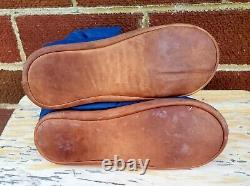 Vintage Eddie Bauer Goose Down Puffer Booties Camping Tent Slippers Blue Size M