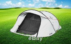 Waterproof Pop Up Camping Tent 2 Seconds Easy FRESH & BLACK 3 MAN