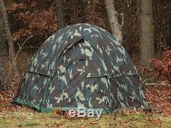 Woodland Camouflage Camping Hiking Scouts 3 Man Hexagon Dome Tent 3809
