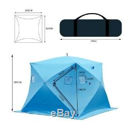 XL Fishing Tent 4 Man Camping Waterproof Portable Ice Shelter Outdoor Gear Bag