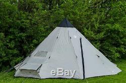 XL Large 12 Person Man Teepee Tent Center Pole Waterproof Sleeping Camping Unit